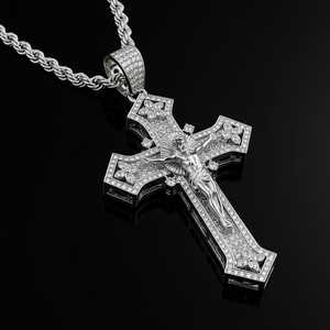 Iced Out Jesus <b>Crucifix</b> Cross Pendant VVS1 D Color Moissanite Religious Hip Hop Luxury Jewelry - Product Image 2
