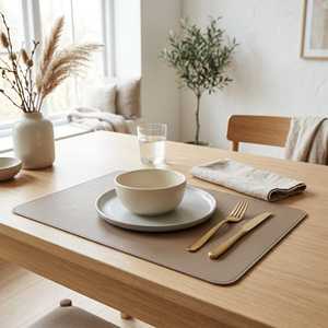 Bolsas y Estuches: Mantel Individual de Cuero Genuino Resistente al Calor e Impermeable para Mesa de Comedor de Restaurante, Personalizado NPM-0004E - Product Image 1