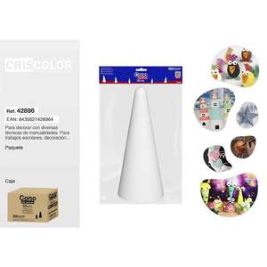 Cono de Polifoam POREX de 35 cm, Material Duradero y Versátil para Proyectos Creativos - Product Image 1