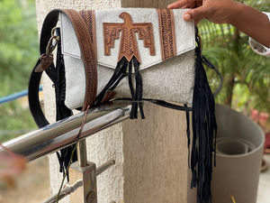 กระเป๋าหนังสัตว์มีสายสะพาย,กระเป๋าถือเครื่องมือทำมือกระเป๋าหนังวัวสำหรับผู้หญิงกระเป๋าเด็กผู้หญิง - Product Image 2