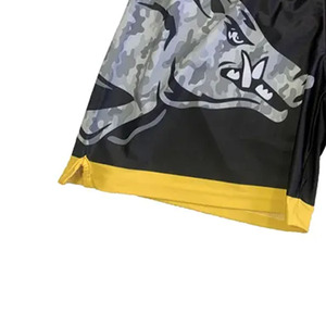 Pantalones Cortos de Muay Thai Personalizados OEM de Alta Calidad para Deportes de Combate, Diseño de Lobo, Poliéster Resistente - Product Image 3