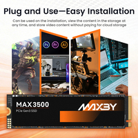 MAXBY M1 512GB PCIe 3.0 X4 NVMe SSD 550TB TBW 3500MB/s Kecepatan Baca untuk Peningkatan Penyimpanan PC Gaming