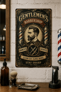 Letrero Metálico Vintage para Barbería, Impresión UV, Hierro, 20x30x0.025cm, Decoración <span class=keywords><strong>de</strong></span> Pared Personalizada - Product Image 5