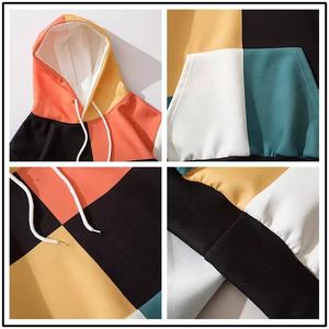 เสื้อฮู้ดผ้าฟลีซสำหรับผู้ชาย,เสื้อกันหนาวหลากสีแขนยาวลำลองสไตล์ฮิปฮอป - Product Image 6