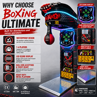 Neofuns Machine de boxe étanche à monnayeur, jeu d'arcade de frappe, équipement de divertissement sportif commercial