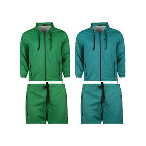 Conjunto Deportivo Cortavientos de Nailon para Hombre, Chaqueta y Pantalones Elásticos para Entrenamiento, Traje Cortavientos Ligero de Nailon para Hombre - Product Image 1