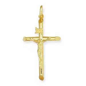 Most Selling Traditional Brass Wall Hanging Crucifix Cross Home Decor with Customizable Design for Baptism Indoor Use - Product Image 1
