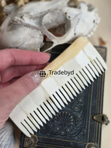 Tradebyd Premium Bone Hair <b>Comb</b> Natural Hair Styling Accessory Handmade <b>Wide</b> Tooth Detangling <b>Comb</b> - Product Image 3