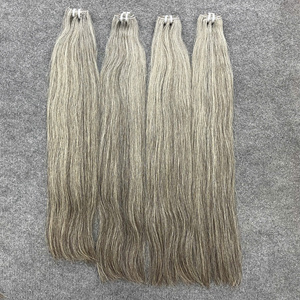 ผมแท้เวียดนามสีเทาธรรมชาติแบบเป็นมัด คุณภาพสูง ราคาถูก - Product Image 1