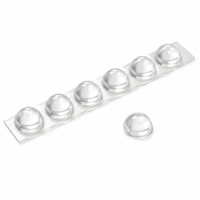 Coussinets anti-collision transparents en PVC demi-ronds pour protéger les portes d'armoires 10x3mm