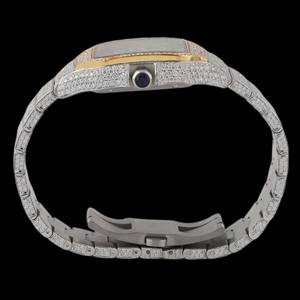 Reloj de Hombre Personalizado con Esfera Cuadrada de Esqueleto, Completamente Adornado con Diamantes Moissanite, Estilo Hip Hop de Moda - Product Image 6