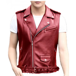 Gilet d'hiver respirant et imperméable pour homme en cuir et toile, style streetwear - Product Image 5
