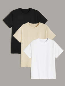เสื้อยืดผู้ชาย ผ้าฝ้าย 100% เสื้อยืดน้ำหนักเบา สกรีนโลโก้ สี และลายพิมพ์ตามสั่ง ทรงหลวม ไซส์ใหญ่ คุณภาพสูง เสื้อยืดทรงบ็อกซี่ - Product Image 3