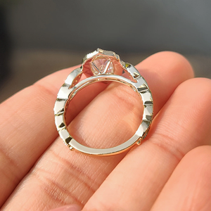 Exquisito Anillo de Compromiso con Diamante de Corte Alargado, Estilo Vintage, Plata, Oro de 10, 14 y 18 Quilates, Diseño Único, Proveedor - Product Image 6