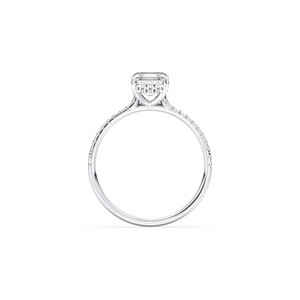 Bague de fiançailles REYES Fine Jewelry en argent sterling 925, taille Asscher, moissanite 1,32 carat, pour femme, certifiée GRA. - Product Image 6