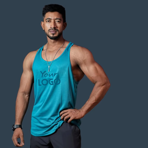 Mens Cotton/bamboo Fiber Tank Tops Xl Street Style Fitness Vest From Pakistan Solid Color Gym T-shirt <b>Running</b> <b>Singlet</b> Design - Product Image 2