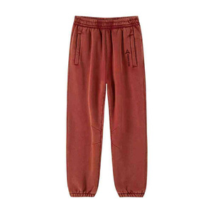 Daizen Star Men's Dark Green Cotton Sweatpants Elastic Waist Side Pockets Casual Joggers Midweight Autumn Wear Solid - Product Image 6