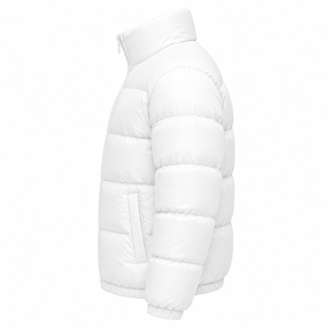 Veste matelassée noire pour homme, col montant, fermeture éclair, coupe-vent, manteau d'hiver décontracté, coupe régulière, rembourrage en polyester - Product Image 5