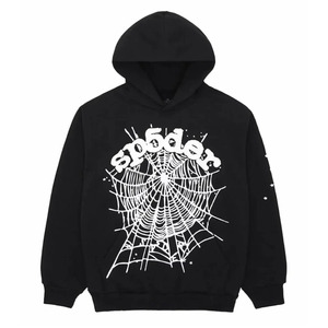 Sudadera con Capucha Unisex Negra de Algodón, Estilo Urbano, Manga Larga, Corte Holgado, Ligera para Invierno, con Cierre de Cordón - Product Image 1