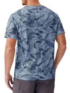 <b>Men</b> Athletic Swimming Short Sleeve <b>Stretch</b> Fit Water Sports Shirt for Swimming Breathable Protection Beachwear Apparel - Product Image 6