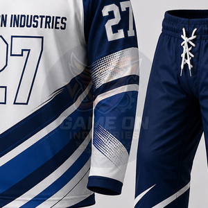 Best Supplier New Arrival Easy To Wear Comfortable Trendy Product Blue White Color Sublimated Customized Made Ice Hockey Uniform - Product Image 6