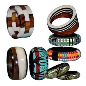 กำไลเรซิ่นสีสันสดใสสไตล์วินเทจ รูปทรงเรขาคณิต สำหรับผู้หญิง สร้อยข้อมือคู่รัก งานแฮนด์เมด สีสันปรับแต่งได้ - Product Image 2