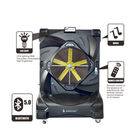 Fabrication Directement 28 pouces Refroidisseur D'air Par Évaporation Portable Marais Climatiseur Télécommande Led 9020CFM