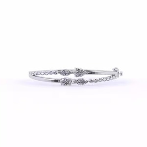 Customized Round Shape Lab Grown Diamond Bracelet Bezel Setting 18K White Gold Diamond Bracelet for Both <b>Men</b> and Women - Product Image 4