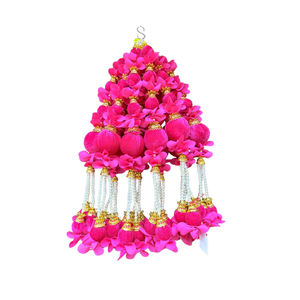 พวงมาลัยดอกมะลิประดิษฐ์ขายส่ง ของตกแต่งบ้านสำหรับงานเทศกาล งานแต่งงานแบบอินเดีย ฮัลดี เมเฮนดี ของตกแต่งคริสต์มาส - Product Image 4