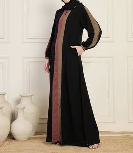 Wholesale Dubai Beautiful Black Traditional Islamic Women's Saudi Arabian <b>Abaya</b> Spring Polyester Breathable Ankle Length Muslim - Product Image 3