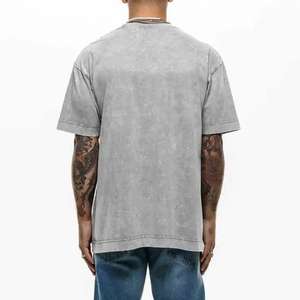 Camiseta de Algodón para Hombre, Unisex, Lavado Ácido, Verano, en Oferta, Lisa, Teñida, de Alta Calidad - Product Image 6