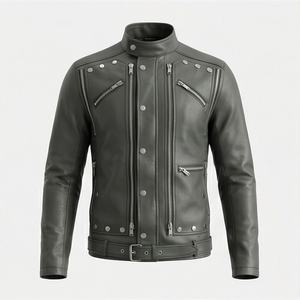 Veste de moto en cuir véritable pour homme de qualité supérieure, nouvelle arrivée, vestes de moto d'hiver, protections amovibles, personnalisables - Product Image 1