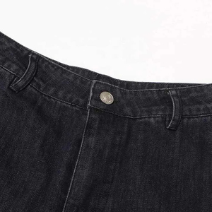 Pantalones anchos vintage de mezclilla con cadena y patchwork para mujer, de cintura alta, holgados, estilo urbano, vaqueros baggy en oferta - Product Image 5