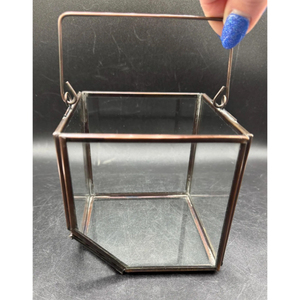 Exclusive Living Metal Terrarium <b>Glass</b> Planter Elegant Indoor Plant Holder Geometric Home Decor <b>Square</b> Shape In Reasonable Price - Product Image 3