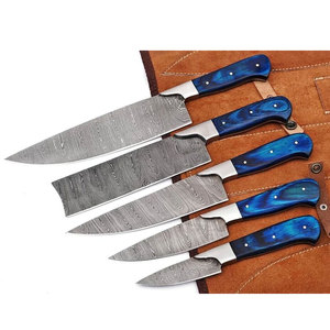 Damascus Steel <b>Kitchen</b> Knife Set For Culinary Preparation With Balanced Design And Comfortable Handling - Product Image 4