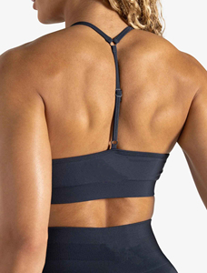 Soutien-gorge de sport et de yoga personnalisé, sexy, à col en V profond, antichoc, pour filles, vêtements de fitness, haut de sport, avec logo personnalisé, pour femmes - Product Image 3