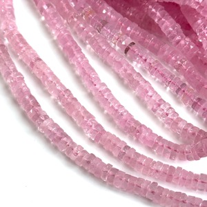 Natural Rose Quartz Faceted Heishi Tyre Shape Loose Gemstone Beads for Jewelry Making 6mm Rose Quartz Beads Strands at Bulk Rate - Product Image 2