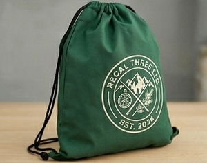 Regal Three Llc <b>Drawstring</b> <b>Backpack</b> Canvas Unisex Outdoor Letter Pattern Rope Handle <b>Drawstring</b> Bags Unisex - Product Image 5