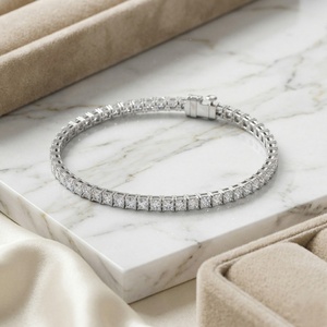 3.60CTW Princess Prong <b>Set</b> Diamond Line Bracelet - Product Image 3