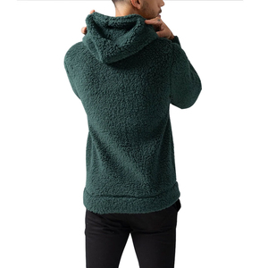Best Sale Customized Embossed Printed Solid Color <b>Men</b> <b>Sherpa</b> Jacket Unique Zipper Style Regular Fit Best Design <b>Fleece</b> Hoodie - Product Image 3