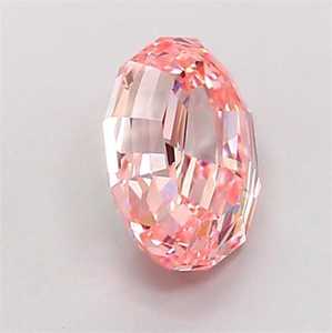 Diamante CVD suelto de corte ovalado escalonado de 1 a 5 quilates, rosa intenso de fantasía, cultivado en laboratorio, con pulido artesanal certificado por IGI para la fabricación de joyas. - Product Image 3