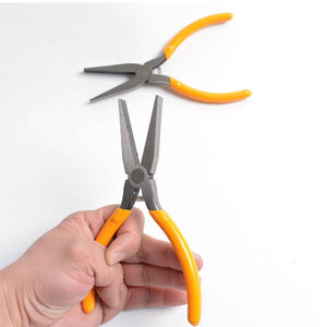 Pince professionnelle pour extensions de cheveux en acier inoxydable avec poignées orange, outil de fusion à la kératine, connecteur de perles pour extensions capillaires - Product Image 1
