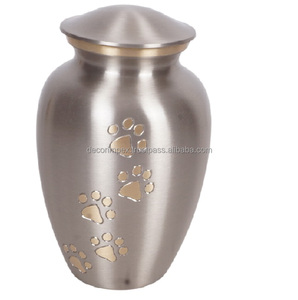 Urne de crémation en métal fini de bonne qualité pour animaux de compagnie noir adulte pour urne décorative de cendres en métal - Product Image 5