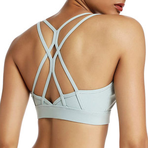 Women's Light <b>Blue</b> Scoop Neck Sports <b>Bra</b> Elastic Waist Moisture Wicking Breathable Regular Custom Team Logo All Seasons Solid - Product Image 5