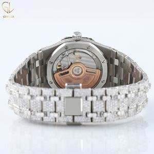 Premium Quality Arabic Dial Antique Iced Out VVS Clarity Moissanite Studded Diamond <b>Watch</b> Stainless Steel Luxury <b>Watch</b> for <b>Men</b> - Product Image 4