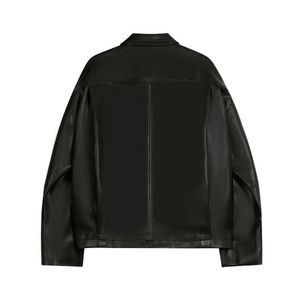 Wholesale New Arrivals 2026 Fitted Men's Cow Skin <b>Jacket</b> Winter <b>Mandarin</b> <b>Collar</b> Quick Dry Breathable Premium Quality High Street - Product Image 4