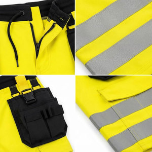 Shorts de travail réfléchissants 3M sur mesure pour hommes, haute visibilité, sécurité, cargo, OEM - Product Image 6