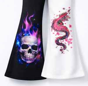 Custom Winter Hooded Solid Flare <b>Pant</b> Track Suit DTG Printing Unisex Women Streetwear Two-Piece Set OEM Wholesale 100% - Product Image 4