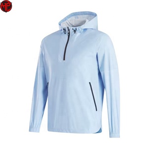 Veste de golf décontractée pour homme, coupe ample, coupe-vent, respirante, à capuche, demi-zip, pour sports de plein air, avec logo personnalisé, style streetwear - Product Image 5