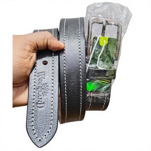 Marron poli Logo personnalisé acier crâne Vintage bureau ceinture vêtements de mariage solide haute exigence hommes cuir de vache imperméable - Product Image 5